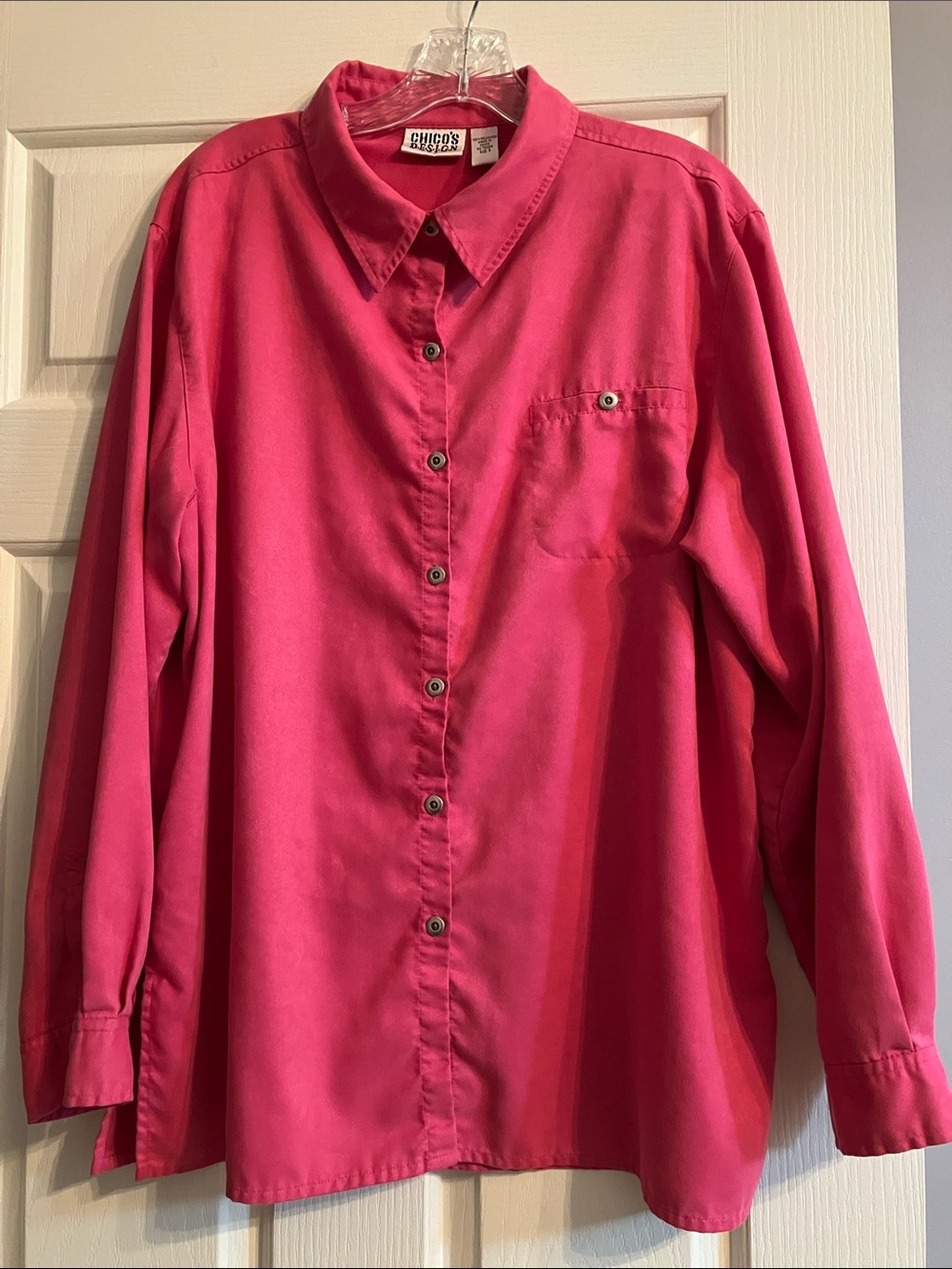 Chico's Hot Pink Button-Front Kids' Shirt